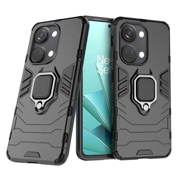 SKALO OnePlus Nord 3 5G / Ace 2V Armor Hybrid Metallring skal - Svart Svart