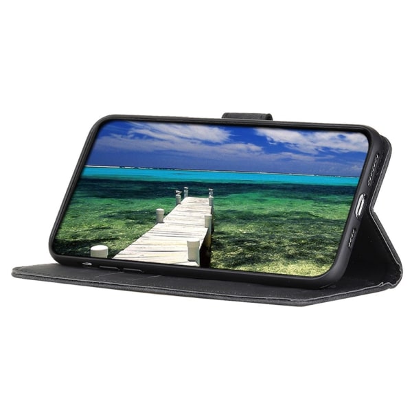 SKALO Motorola Edge 30 5G KHAZNEH Pungetui i PU-læder - Sort Black