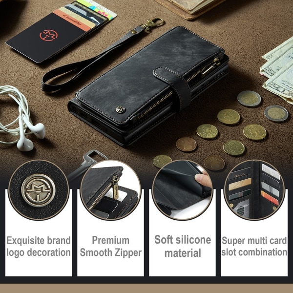 CaseMe Samsung A34 5G CaseMe Big Wallet Plånboksfodral - Svart Svart