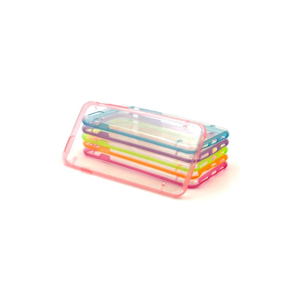 Kristallinkirkas kotelo värillisillä reunoilla iPhone 6 / 6S - enemmän värejä Cerise
