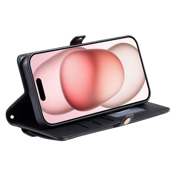 SKALO iPhone 16 Plus Evelope Clutch 5-RUM - Sort Black