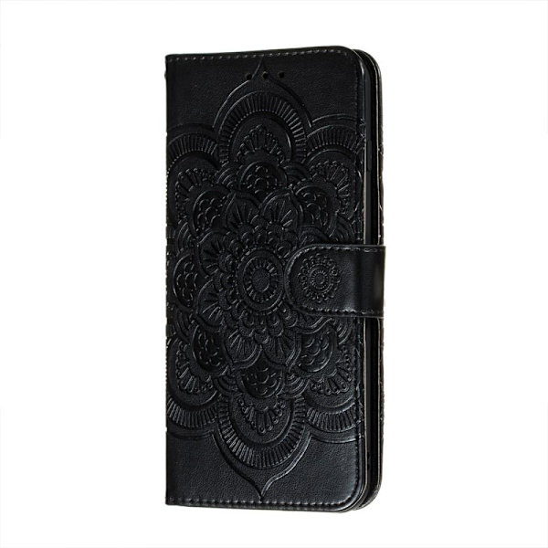 SKALO Samsung S21 FE Mandala Plånboksfodral - Svart Black
