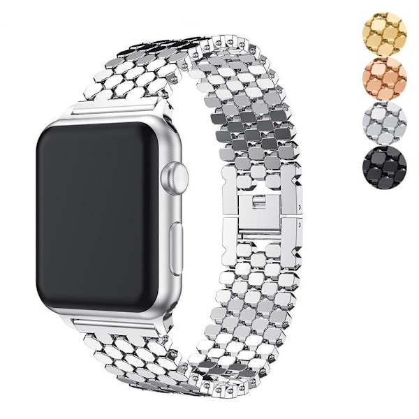 SKALO Fish Scale Metallarmband Apple Watch Ultra 49mm - Fler färger Svart