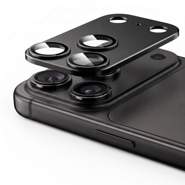 Tech-Protect Camfull Fit+ Kamerabeskyttelse Aluminium og Hærdet glas til iPhone 18 Pro Max - Sort Black