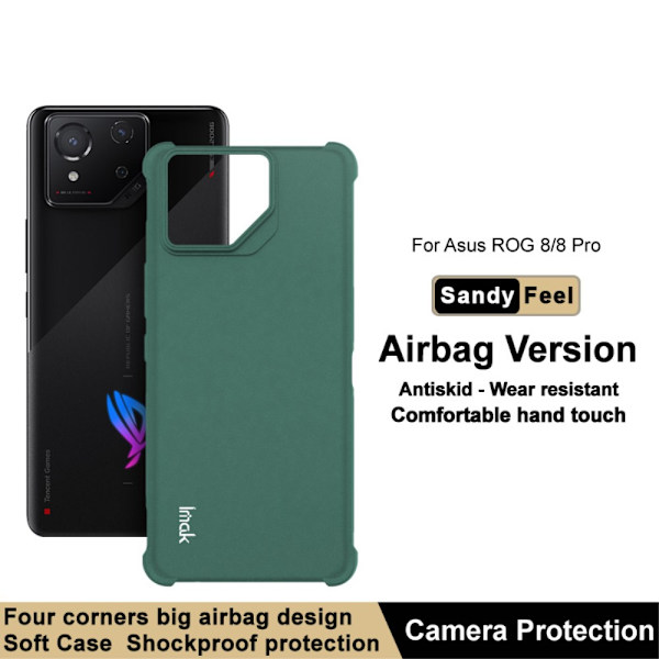 IMAK Asus ROG Phone 8 5G Airbag Corners Skal Grön