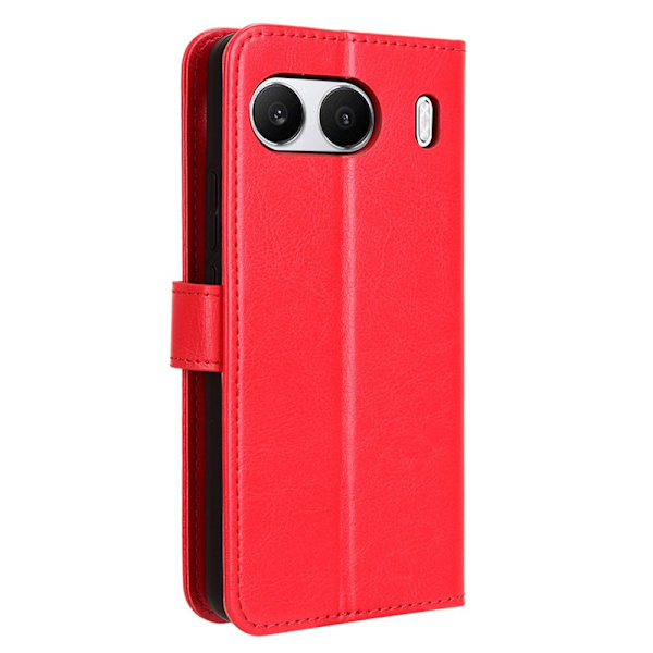 SKALO OnePlus Nord 4 PU-Läder Plånboksfodral - Fler färger Röd