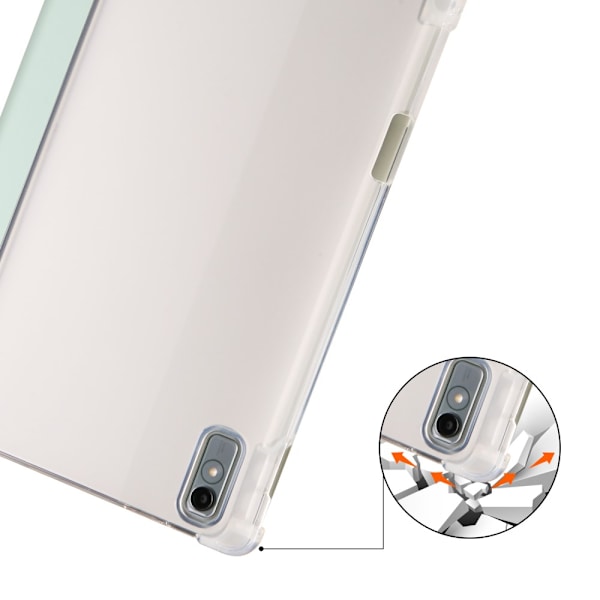 SKALO Lenovo Tab P11 Gen 2 Trifold Fodral med Transparent Baksida - Turkos Turkos