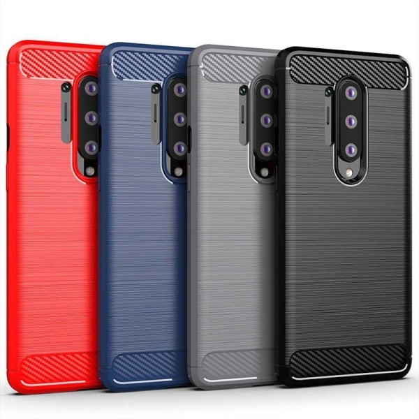 Iskunkestävä Armor Carbon TPU-suojus Oneplus 8 Pro - enemmän värejä Red