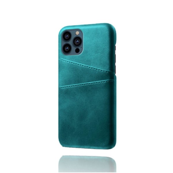 SKALO iPhone 13 Pro Max PU-læder kortholder cover - turkis Turquoise