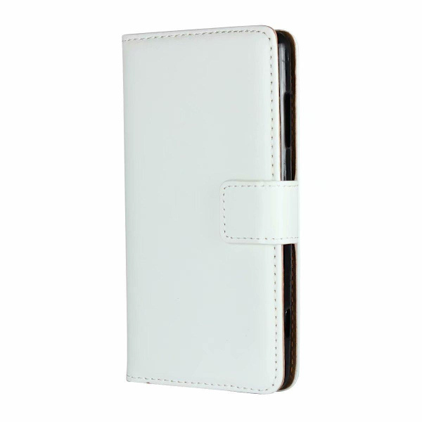 SKALO Xiaomi Poco F3 Flip Cover m. Pung i Ægte Læder - Vælg farve White