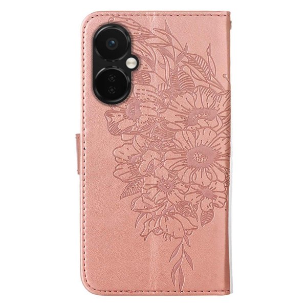 SKALO OnePlus Nord CE 3 Lite 5G Mandala Butterfly Flip Cover - R Pink gold