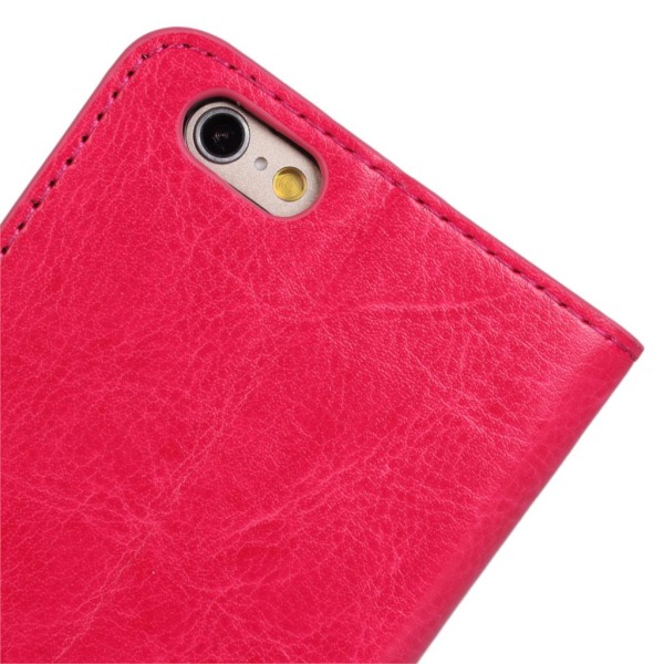Pung etui i PU-læder til iPhone 6 / 6S - flere farver Cerise