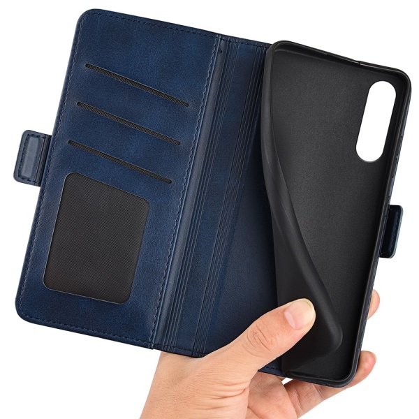 SKALO Sony Xperia 10 V Premium Wallet Lompakkokotelo - Sininen Blue