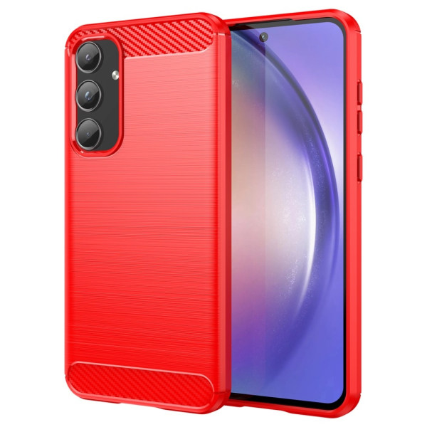 SKALO Samsung A55 5G Armor Carbon Stødsikker TPU-cover - Vælg fa Red