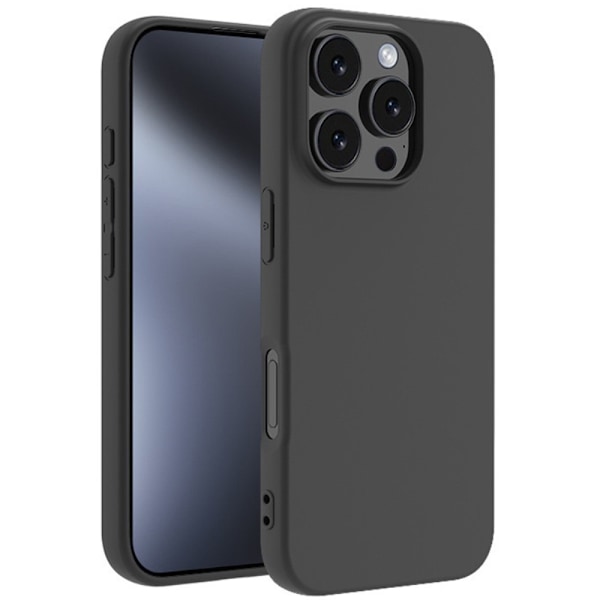 SKALO iPhone 16 Pro Matte Black Ultra-tynd TPU Cover Black