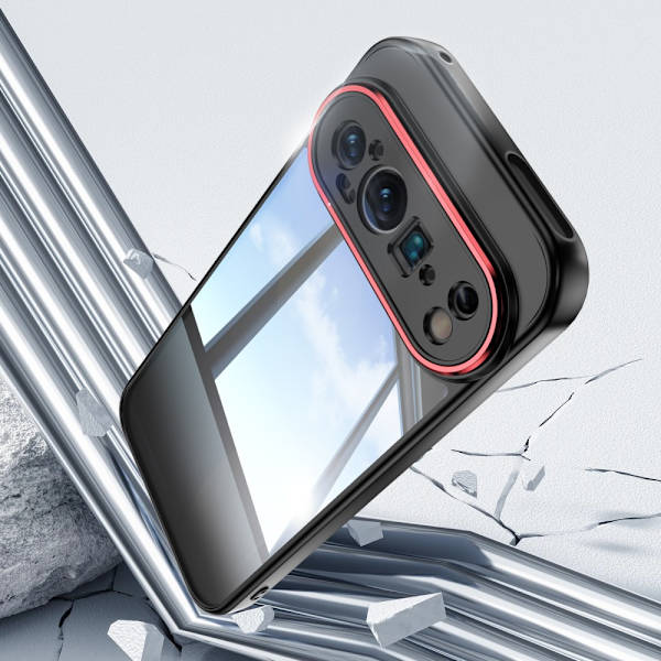 SKALO Google Pixel 9 Pro XL Silky Touch TPU + Akryl Metallknappar Skal - Svart Svart