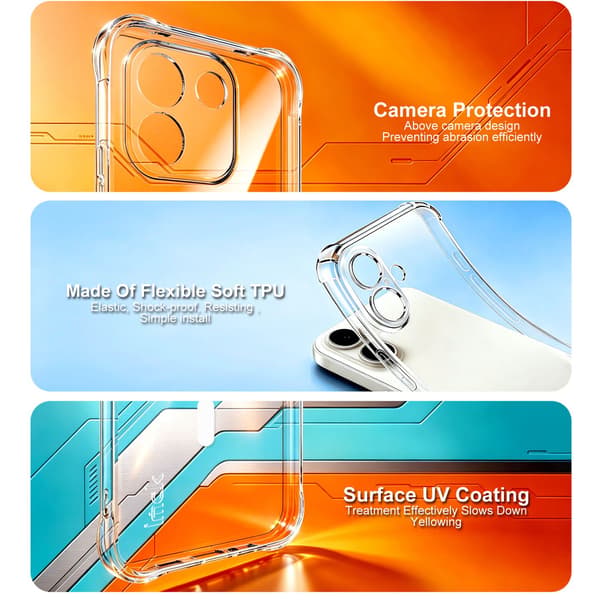 IMAK Extra strong TPU Cover til Xiaomi Redmi Note 17 Pro Max - Gennemsigtig Transparent