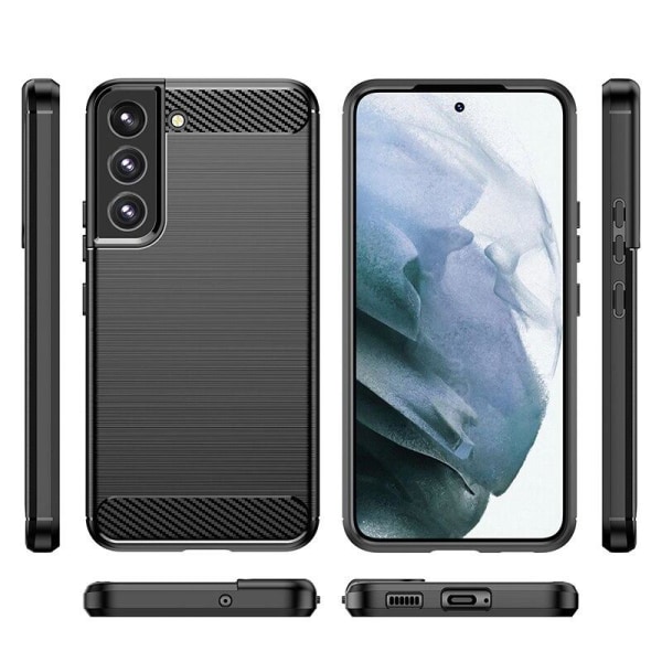 SKALO Samsung S22+ Armor Carbon Stöttåligt TPU-skal - Fler färger Svart