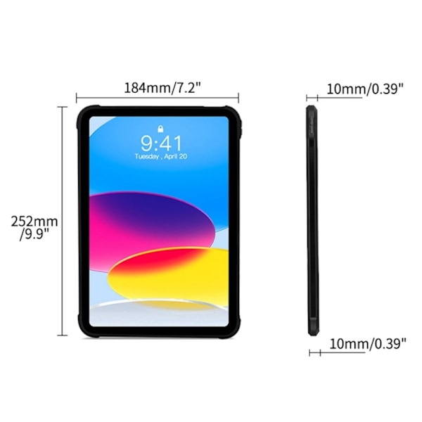 SKALO iPad 11" (2025) Hybridi Suojakuori - Musta Black