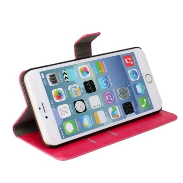 PU-nahkainen lompakkokotelo iPhone 6 / 6S PLUS -puhelimelle - enemmän värejä Brown