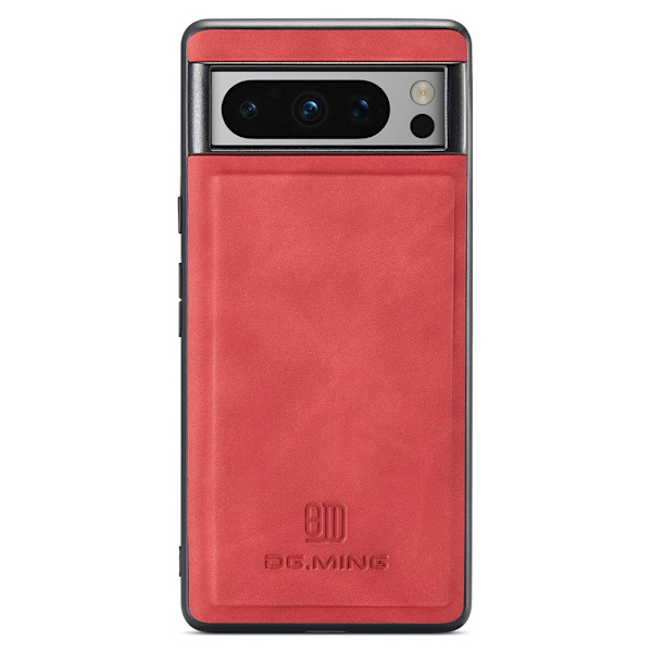 DG.MING Google Pixel 8 Pro Premium PU-Läder Hybrid Skal - Röd Röd