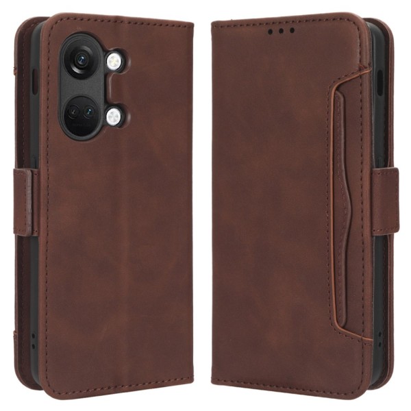 SKALO OnePlus Nord 3 5G / Ace 2V 6-lokeroa Lompakkokotelo - Rusk Brown