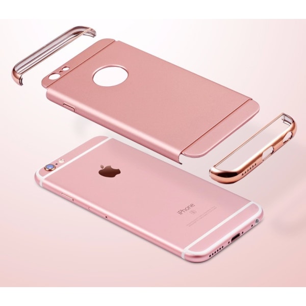 Designcover 3 i 1 guldkant til iPhone 6 / 6S PLUS - flere farver Silver
