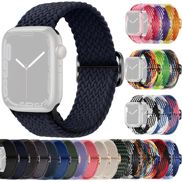 SKALO Flettet Rem Apple Watch Series 4-6 44mm - Vælg farve Dark grey