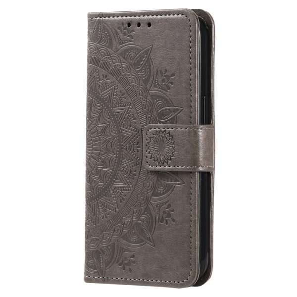 SKALO Samsung S23 FE Mandala Plånboksfodral - Grå grå