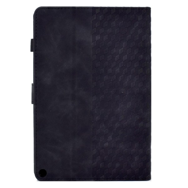 SKALO Amazon Fire HD 10/10 Plus (2021) Embossed PU-læder Flip Co Black