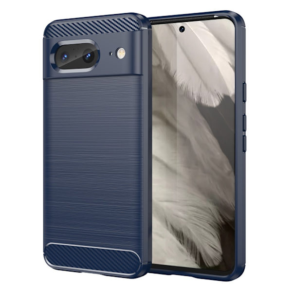 SKALO Google Pixel 8 Armor Carbon Stöttåligt TPU-skal - Fler färger Blå