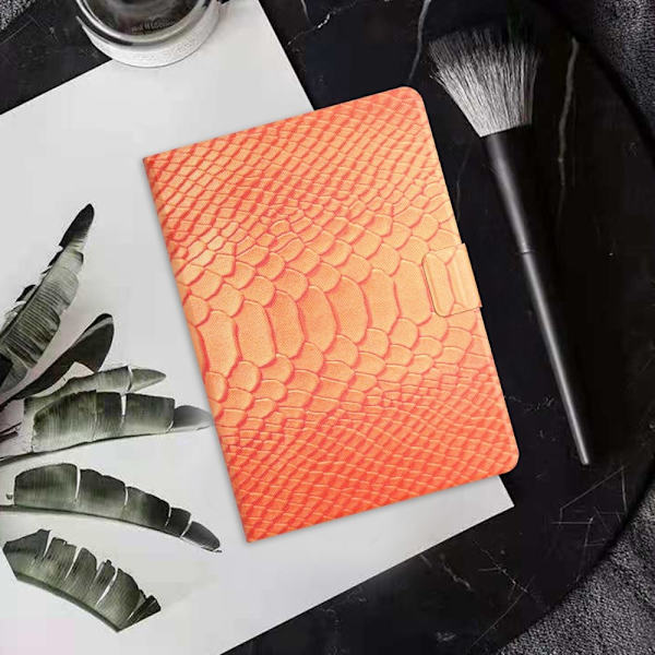 SKALO Samsung Tab A9 Croco PU-nahkainen Lompakkokotelo - Oranssi Orange