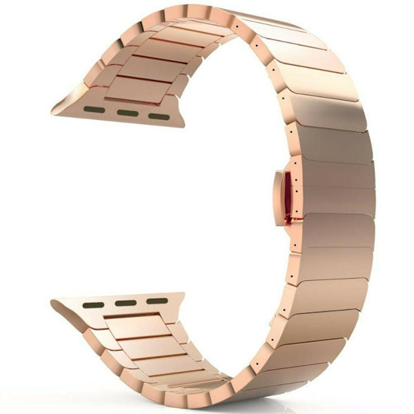 SKALO Teräsranneke "Flat" Apple Watch Series 4-6 40mm - Valitse väri Pink gold