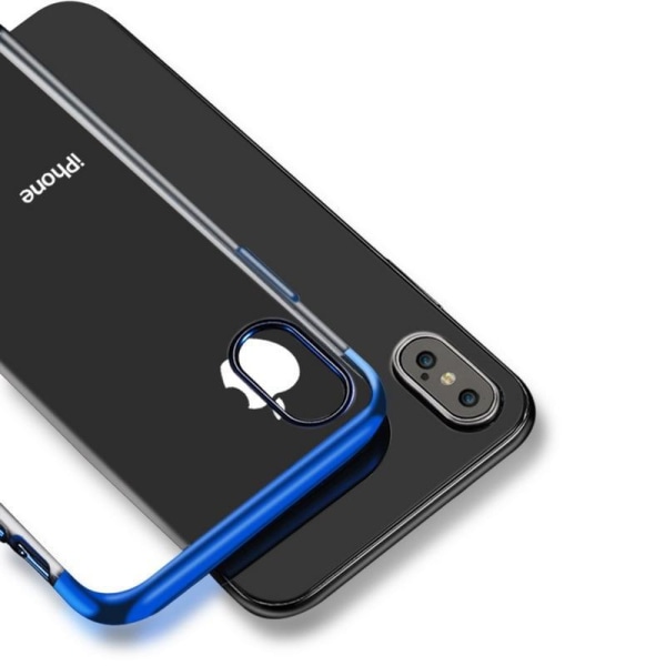 Design TPU kotelo Electro Plating iPhone X / Xs:lle - enemmän värejä Black