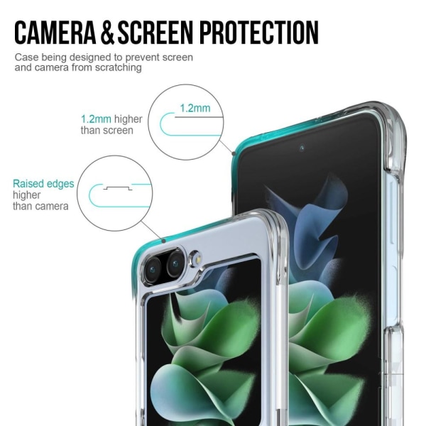 SKALO Samsung Z Flip5 TPU Clear Hybrid Skal - Transparent Transparent