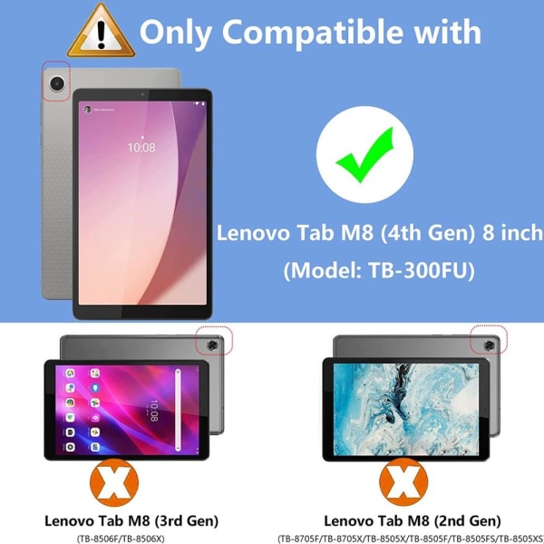 SKALO Lenovo Tab M8 Gen 4 TPU Cover - Gennemsigtig Transparent
