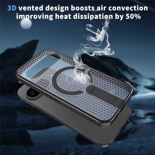 SKALO Hybrid Magnetring Stativ Cover til Google Pixel 11 Pro - Sort Black