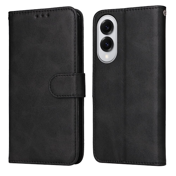 SKALO Samsung S25 Edge PU-läder Plånboksfodral - Fler färger Svart