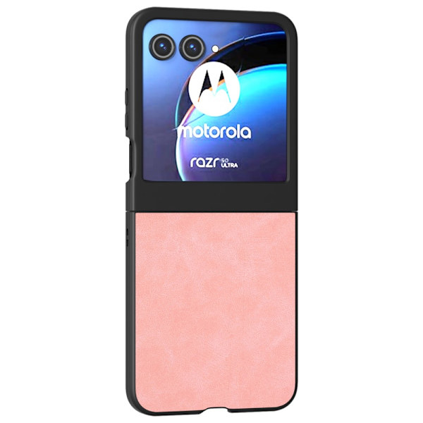 SKALO Motorola Razr 50 5G ABEEL PU-Läder Fold Skal - Rosa Rosa