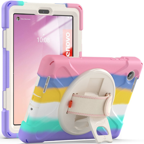 SKALO Lenovo Tab M8 Gen 4 Extra Stöttåligt Armor Shockproof Skal - Rainbow multifärg