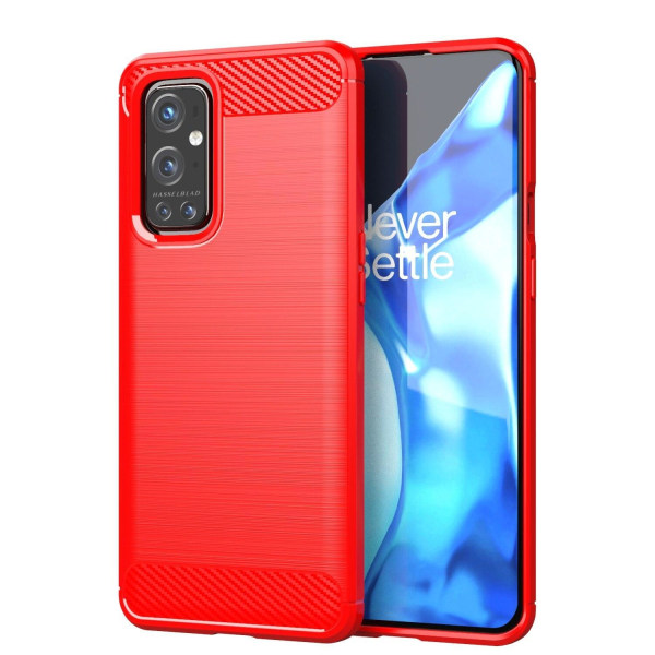 Stødsikker Armour Carbon TPU cover Oneplus 9 Pro - flere farver Red