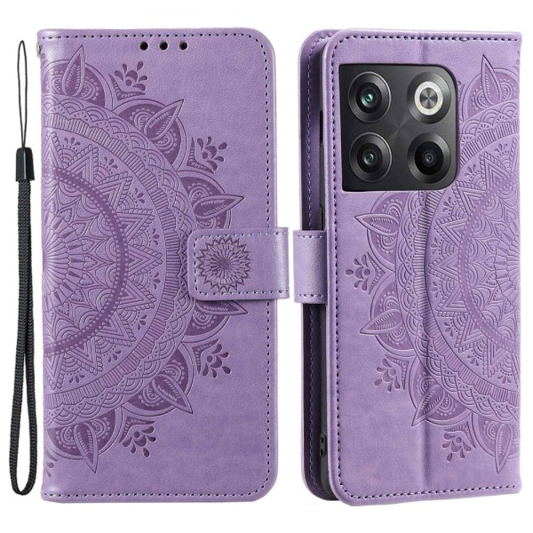 SKALO OnePlus 10T 5G Mandala lompakkokotelo - Violetti Purple