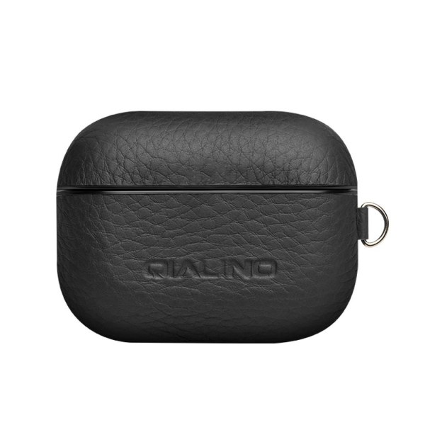 SKALO AirPods Pro QIALINO Cover i ægte læder - Sort Black