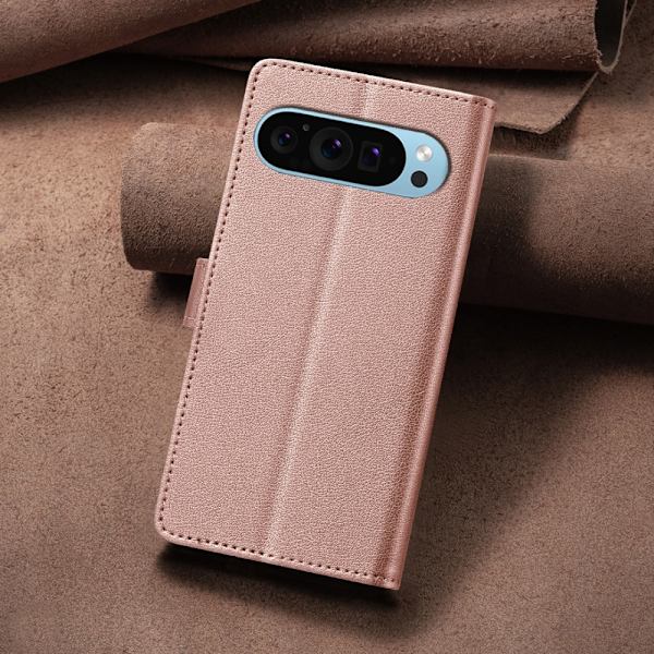 BINFEN COLOR Google Pixel 9/9 Pro Litchi Plånboksfodral Rosa guld