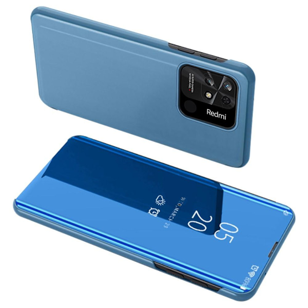 SKALO Xiaomi Redmi 10C Clear View Mirror Etui - Blå Blue