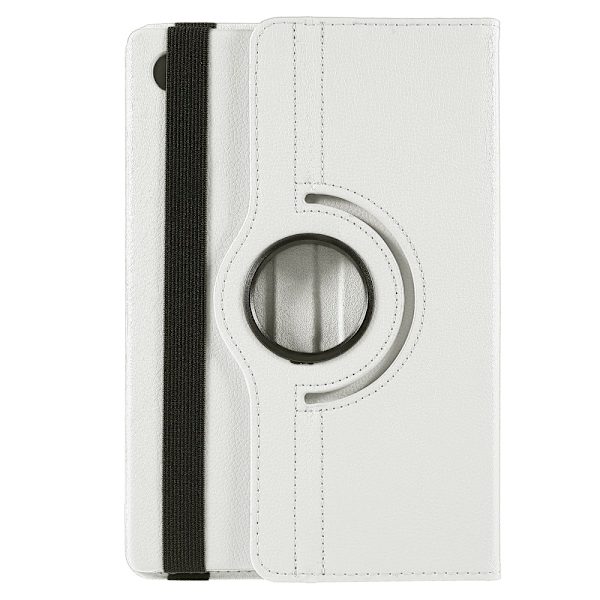 SKALO Samsung Tab A9+ 360 Litchi Suojakotelo - Valkoinen White