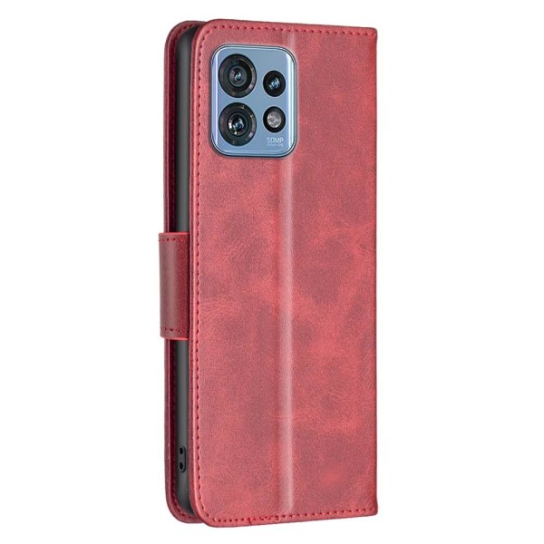 SKALO Motorola Edge 40 Pro 5G Lompakkokotelo PU-nahkaa - Punaine Red