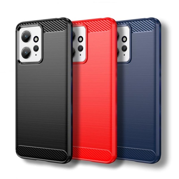 SKALO Xiaomi Redmi Note 12 4G Armor Carbon Stöttåligt TPU-skal - Svart