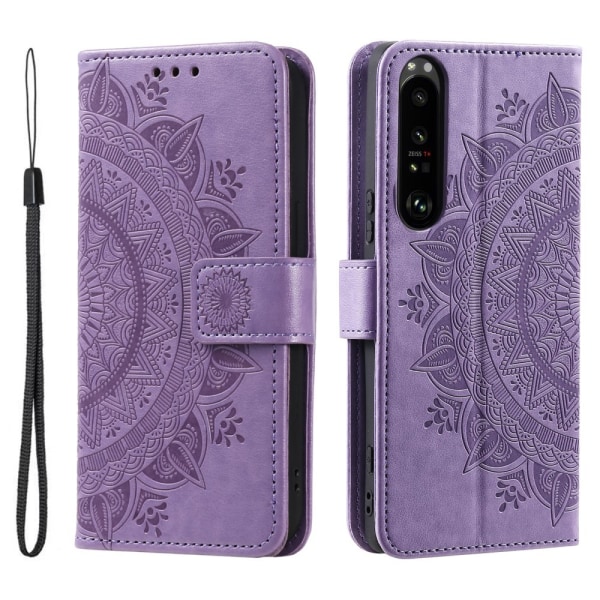 SKALO Sony Xperia 1 VI Mandala Flip Cover - Lilla Purple