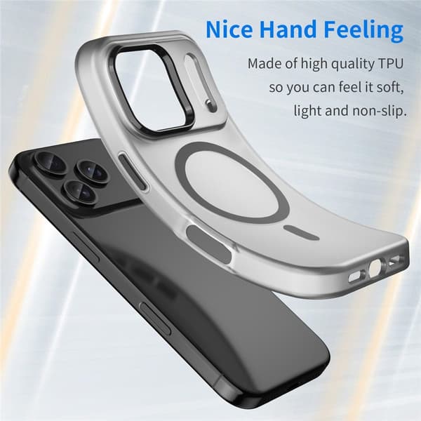 SKALO iPhone 17 Pro Matte Translucent Hybrid Cover - Sort Black